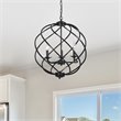 Chloe Lighting Jericho 3-Light Metal Ceiling Pendant in Matte Black
