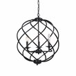 Chloe Lighting Jericho 3-Light Metal Ceiling Pendant in Matte Black