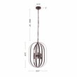 Chloe Lighting Pepper 6-Light Metal Hanging Ceiling Pendant in Bronze