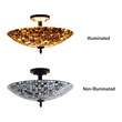 Chloe Lighting Crown 2-Light Metal Semi-Flush in Ceiling Fixture Seashell