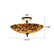 Chloe Lighting Crown 2-Light Metal Semi-Flush in Ceiling Fixture Seashell