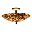 Chloe Lighting Crown 2-Light Metal Semi-Flush in Ceiling Fixture Seashell