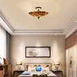 Chloe Lighting Crown 2-Light Metal Semi-Flush in Ceiling Fixture Seashell