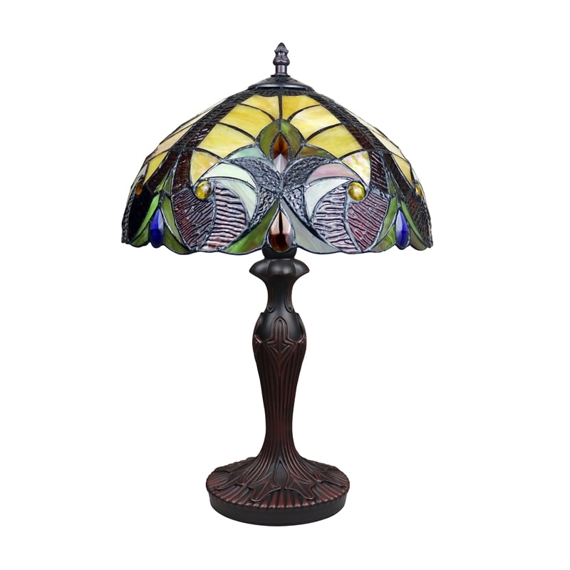 Chloe Lighting Victorian Adia 1-Light Metal Accent Table Lamp in Dark Bronze