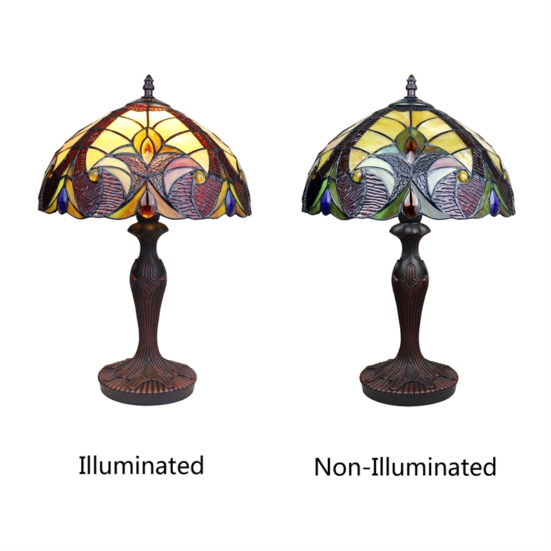 Chloe Lighting Victorian Adia 1-Light Metal Accent Table Lamp in Dark Bronze