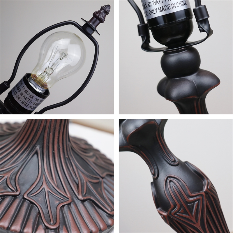 Chloe Lighting Victorian Adia 1-Light Metal Accent Table Lamp in Dark Bronze