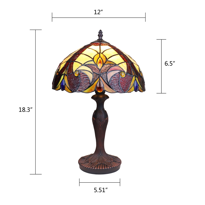 Chloe Lighting Victorian Adia 1-Light Metal Accent Table Lamp in Dark Bronze