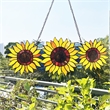 Chloe Lighting Floral Stained Glass & Metal Window Panel in Yellow