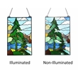 Chloe Lighting Floral Nature Design Glass & Metal Window Panel in Multi-Color