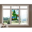 Chloe Lighting Floral Nature Design Glass & Metal Window Panel in Multi-Color