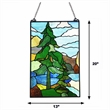 Chloe Lighting Floral Nature Design Glass & Metal Window Panel in Multi-Color