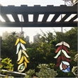 Chloe Lighting Animal Feather Design Metal/Glass Window Panel in Multi-Color