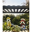 Chloe Lighting Animal Feather Design Metal/Glass Window Panel in Multi-Color