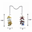 Chloe Lighting Animal Feather Design Metal/Glass Window Panel in Multi-Color