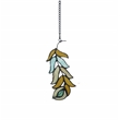 Chloe Lighting Animal Feather Design Glass & Metal Window Panel in White/Yellow
