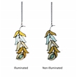 Chloe Lighting Animal Feather Design Glass & Metal Window Panel in White/Yellow