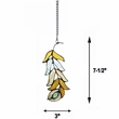 Chloe Lighting Animal Feather Design Glass & Metal Window Panel in White/Yellow