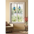 Chloe Lighting Animal Feather Design Glass Window Panel in Blue/Multi-Color