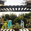 Chloe Lighting Animal Feather Design Glass Window Panel in Blue/Multi-Color