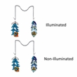 Chloe Lighting Animal Feather Design Glass Window Panel in Blue/Multi-Color
