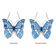 Chloe Lighting Animal Butterfly Design Glass & Metal Window Panel in Blue