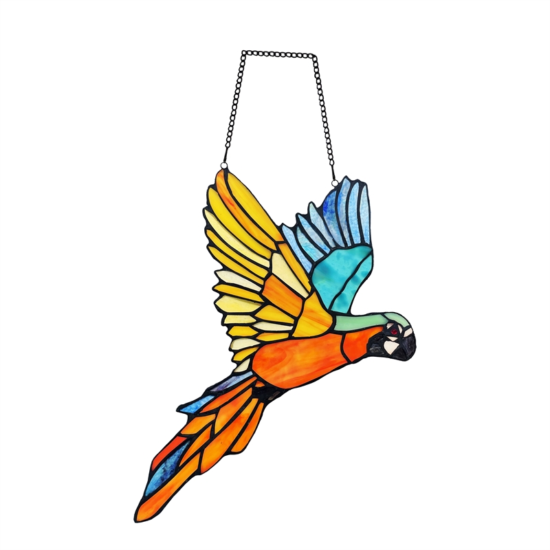 Chloe Lighting Animal Glass & Metal Window Panel in Multi-Color