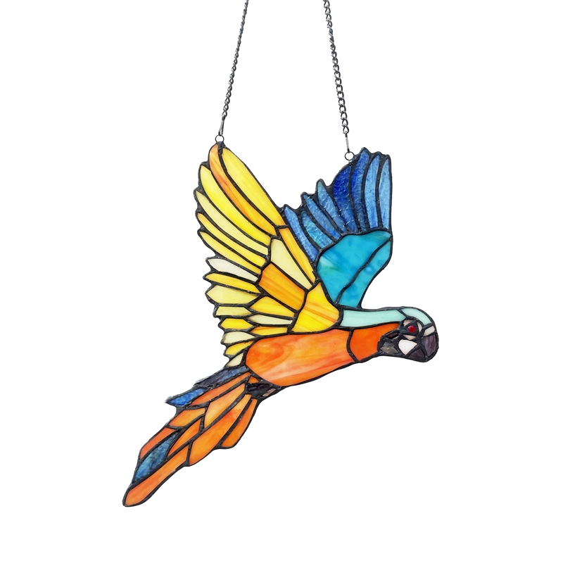 Chloe Lighting Animal Glass & Metal Window Panel in Multi-Color