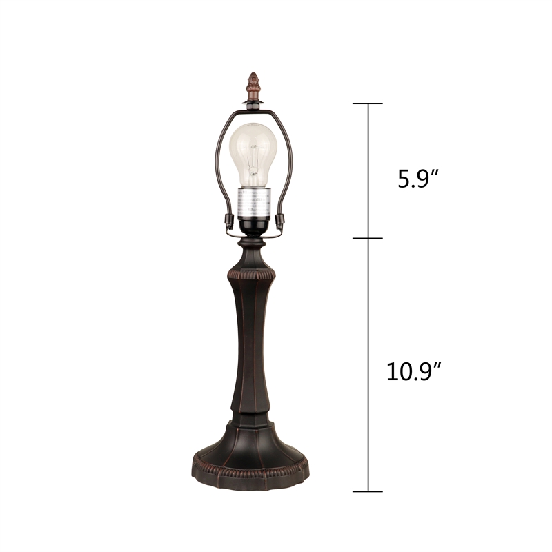 Chloe Lighting Victorian 1-Light Glass & Metal Table Lamp in Multi-Color