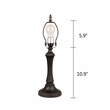 Chloe Lighting Victorian 1-Light Glass & Metal Table Lamp in Multi-Color