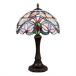 Chloe Lighting Victorian 1-Light Glass & Metal Table Lamp in Multi-Color