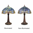 Chloe Lighting Dragonfly 1-Light Glass Table Lamp in Multi-Color