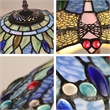Chloe Lighting Dragonfly 2-Light Glass Table Lamp in Multi-Color