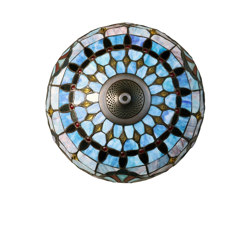 Chloe Lighting Victorian 3-Light Glass & Metal Table Lamp in Multi-Color