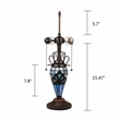 Chloe Lighting Victorian 3-Light Glass & Metal Table Lamp in Multi-Color