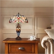 Chloe Lighting Victorian 3-Light Glass & Metal Table Lamp in Multi-Color