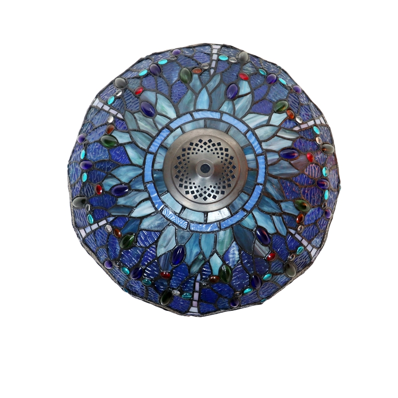 Chloe Lighting Dragonfly 3-Light Glass & Metal Table Lamp in Multi-Color