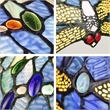 Chloe Lighting Dragonfly 3-Light Glass & Metal Table Lamp in Multi-Color