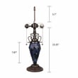Chloe Lighting Dragonfly 3-Light Glass & Metal Table Lamp in Multi-Color