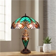 Chloe Lighting Victorian 3-Light Glass & Metal Table Lamp in Multi-Color