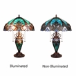 Chloe Lighting Victorian 3-Light Glass & Metal Table Lamp in Multi-Color