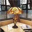 Chloe Lighting Victorian 3-Light Glass & Metal Table Lamp in Yellow