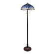 Chloe Lighting Dragonfly 3-Light Glass & Metal Floor Lamp in Multi-Color