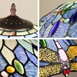 Chloe Lighting Dragonfly 3-Light Glass & Metal Floor Lamp in Multi-Color