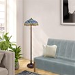 Chloe Lighting Dragonfly 3-Light Glass & Metal Floor Lamp in Multi-Color