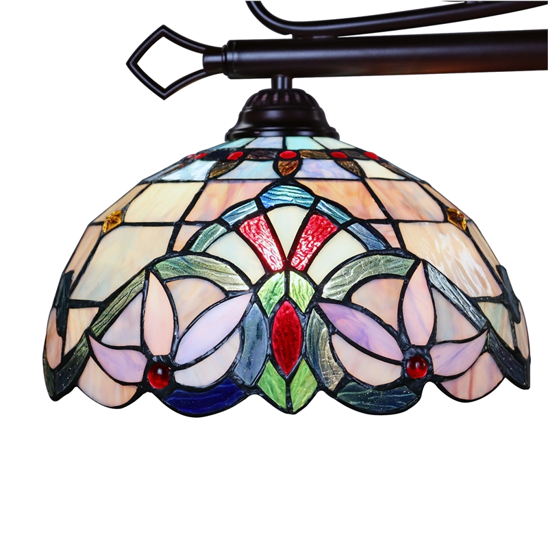 Chloe Lighting Victorian 3-Light Glass & Metal Island Pendant in Multi-Color