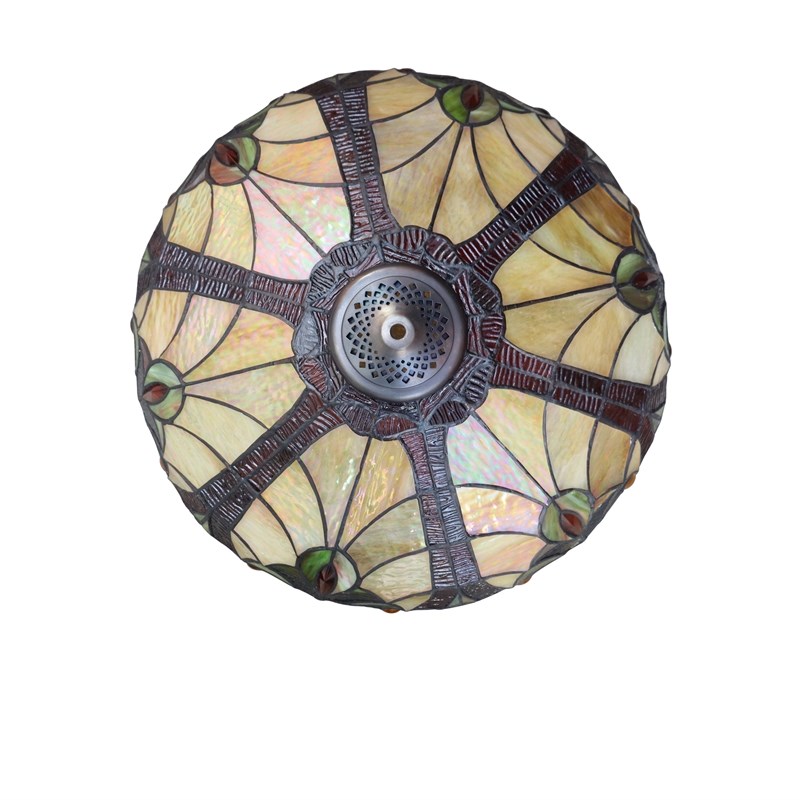 Chloe Lighting Victorian 2-Light Glass Ceiling Pendant in Multi-Color