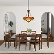 Chloe Lighting Victorian 2-Light Glass Ceiling Pendant in Multi-Color