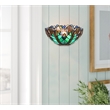 Chloe Lighting Liaison Victorian 1-Light Glass Wall Sconce in Multi-Color/Green