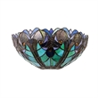 Chloe Lighting Liaison Victorian 1-Light Glass Wall Sconce in Multi-Color/Green