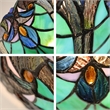 Chloe Lighting Liaison Victorian 1-Light Glass Wall Sconce in Multi-Color/Green